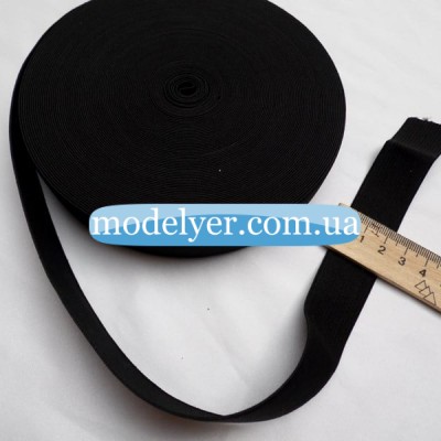 Резинка плоская 2 см (черный)